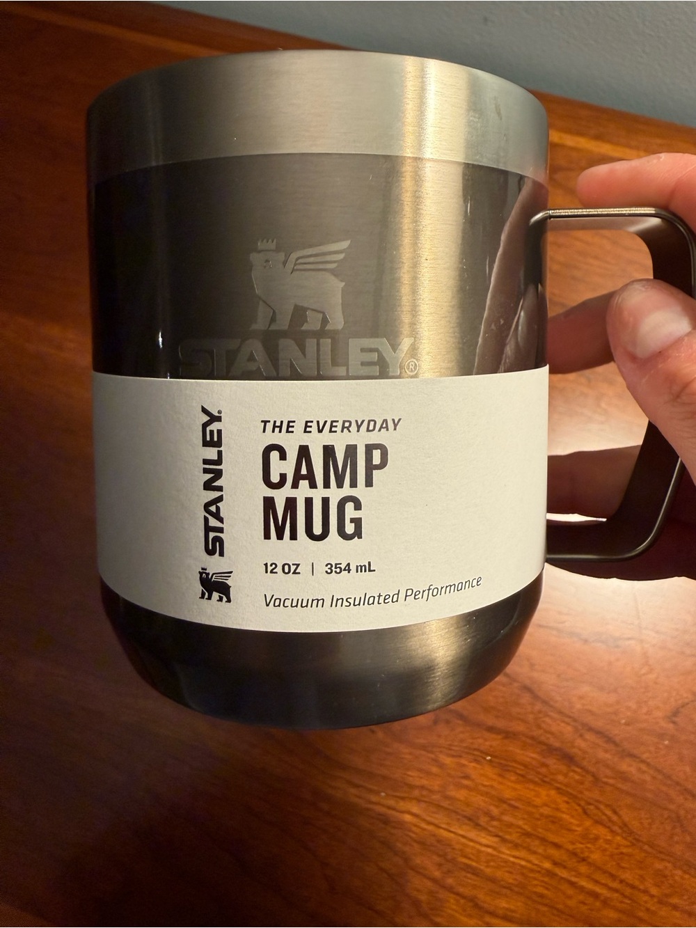 NWT Stanley Stainless Steel Travel Mug in Gunmetal and Brushed Silver